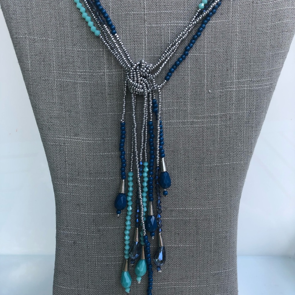 Tied beaded necklace